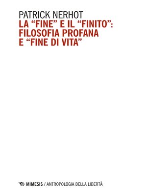 cover image of La "fine" e il "finito"